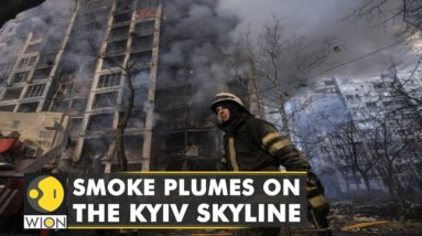 Smoke plumes on the Kyiv skyline as the Russian invasion of Ukraine enters day 23 | English News