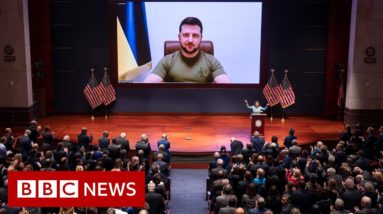 Ukrainian President Zelensky appeals to US President Biden in historic Congress address - BBC News