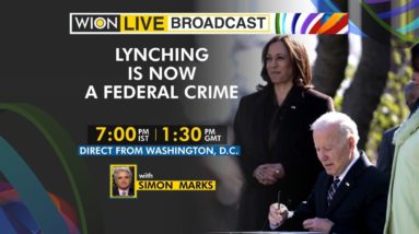 WION Live Broadcast | Biden signs a historic law making lynching a hate crime | From Washington, DC