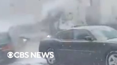 Video shows vehicles piling up on Pennsylvania highway