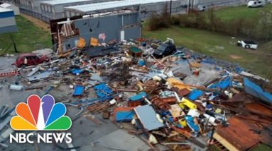 Watch: Drone Video Shows Aftermath Of Powerful Storm In Arkansas