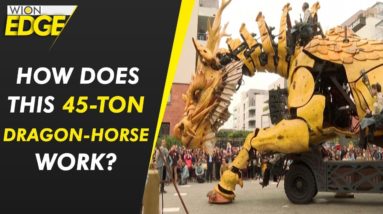 This 45-ton dragon-horse amazes crowd in France. How does it work? | WION Edge