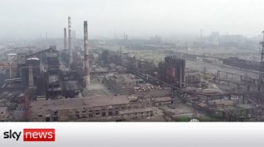 Drone video shows under-siege Mariupol steel plant