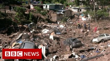 Fears of water borne diseases following floods in South Africa - BBC News