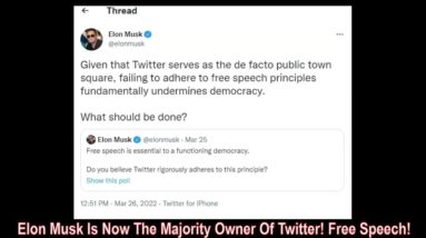 Elon Musk Becomes The Majority Owner Of Twitter! Free Speech!