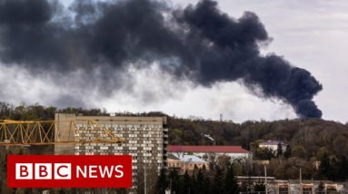 Missiles hit Lviv in Ukraine's west as Russia bombards cities - BBC News