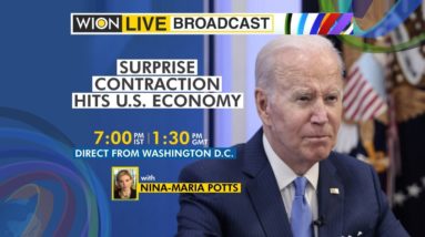 WION Live: Biden says 'economy in good shape' despite GDP hit | Direct From Washington, DC