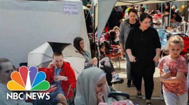 Ukrainian Refugees Wait In Tijuana For Permission To Enter U.S.