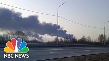 Watch: Large Fire At Oil Depot In Western Russia