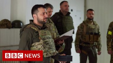 President Zelensky makes first trip outside Kyiv since Russia's Ukraine invasion - BBC News