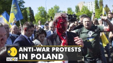 Russian envoy to Poland pelted with red paint at war cemetery | Latest English News | WION