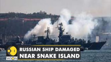 Ukraine hits Russian ship in Black Sea, fighting around around snake island | World News | WION