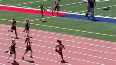 7-year-old loses shoe at beginning of race — and still wins