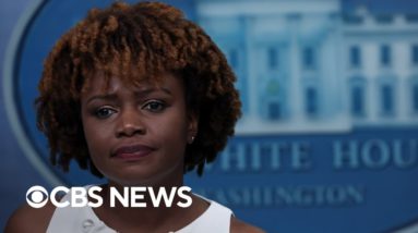 Watch Live: Karine Jean-Pierre holds first briefing as White House press secretary | CBS News