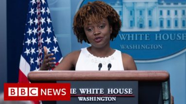 Karine Jean-Pierre makes US history as new White House press secretary - BBC News