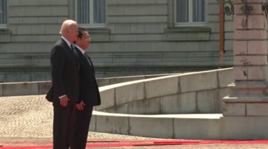 Biden greeted by Japan's prime minister in Tokyo