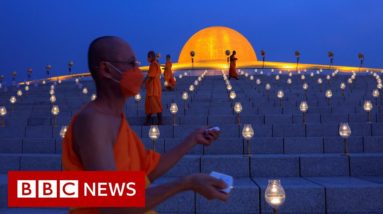 Buddha Day celebrated in-person for first time since Covid  - BBC News