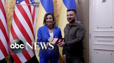 House Speaker Pelosi meets with Ukrainian President Zelenskyy in Kyiv