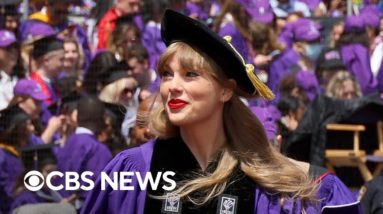 Watch Live: Taylor Swift speaks at NYU graduation ceremony in Yankee Stadium | CBS News