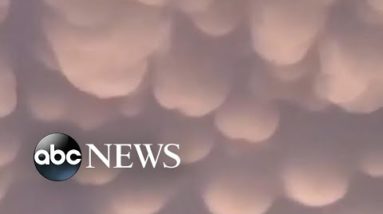 Mammatus clouds roll across Oklahoma sky l ABC News