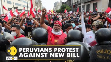 Protestors march on streets of Peru's capital Lima against new bill | WION