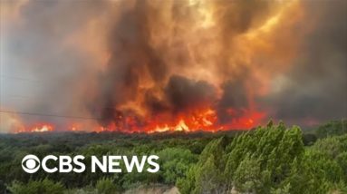 Wildfire burns in Texas' Taylor County