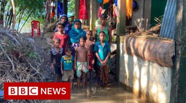 Bangladesh flooding survivors describe their swim to escape - BBC News