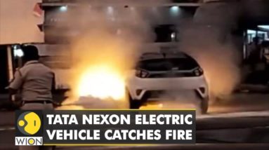 Tata Nexon electric vehicle catches fire, the exact cause of the fire is unknown | English News