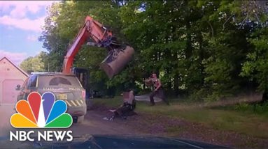 Watch: Vermont Man Uses Excavator To Stop Troopers From Arresting His Son