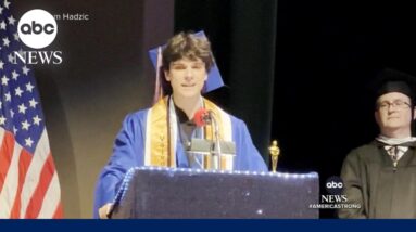 High School valedictorian gives emotional speech in midst of tragedy