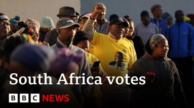 South Africans vote in closest election in 30 years | BBC News