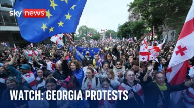 Watch live: Protests outside Georgia's parliament