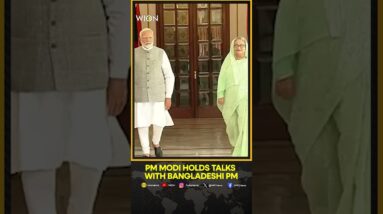 PM Modi meets Bangladesh PM Sheikh Hasina at Hyderabad House in New Delhi | WION Shorts