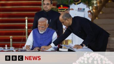 Narendra Modi sworn in as India’s prime minister for third term | BBC News