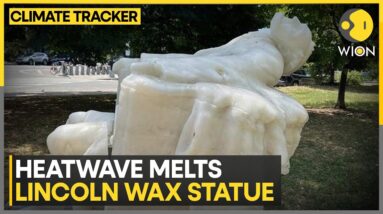 Sweltering heat melts Lincoln wax statue replica in Washington | WION Climate Tracker