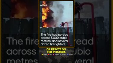 Oil depots on fire in Russia's Rostov region after drone attack | WION Shorts