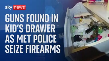 Firearms found in children's drawer during raid as Met Police claims record drop in gun crime