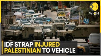 Israel-Hamas war: IDF ties wounded Palestinian to truck during arrest raid | World News | WION