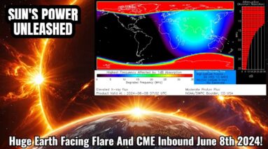 Huge Earth Facing Flare And CME Inbound June 8th 2024!