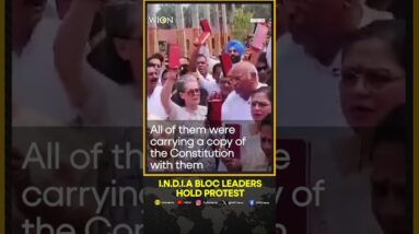 I.N.D.I.A bloc leaders protest in Parliament premises | WION Shorts