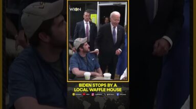 President Biden stops by a local Waffle House after the Debate | WION Shorts