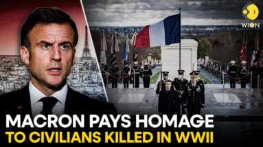 Macron LIVE: Macron pays homage to civilians who were killed in WWII | WION LIVE