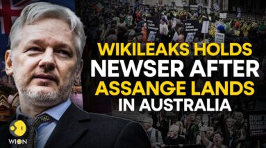 Julian Assange LIVE: Wikileaks holds newser after Assange lands in Australia | WION LIVE