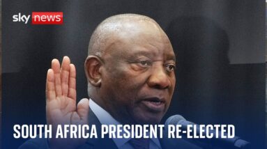 South Africa's President Cyril Ramaphosa re-elected for second term after coalition deal