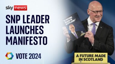 SNP leader John Swinney launches party's manifesto