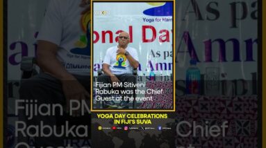 International Yoga Day 2024: Hundreds of people celebrate Yoga Day in Fiji's Suva | WION Shorts