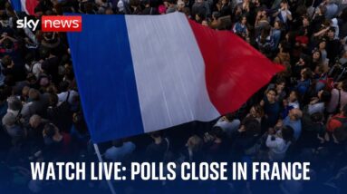 Watch live: Special programme from Paris as polls close in the second round of the French elections