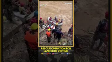 Nepal forces undertake rescue operation for landslide victims | WION Shorts