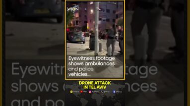 Police, ambulances seen on Tel Aviv streets after apparent drone attack | WION Shorts