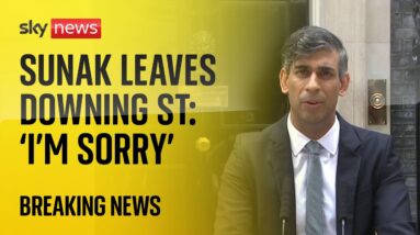 BREAKING: 'I'm sorry' - Rishi Sunak leaves Downing Street